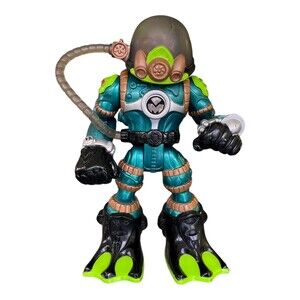 Rescue Heroes Gil Gripper Green Gear Scuba Diver Mattel Fisher Price 2001 Helmet